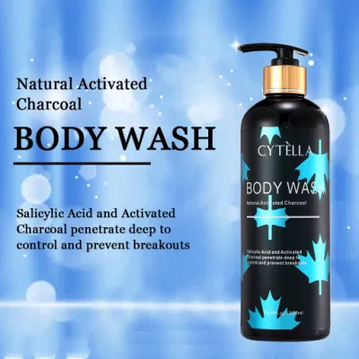 Reinigen Sie die Poren und befeuchten Sie die Haut mit Aktivkohle-Körperwaschmittel